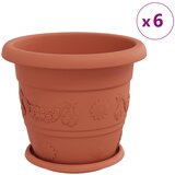  Saksije za biljke 24 pcs Crvena cigla Ø 30 x 25 cm Plastika | shoptok.hr