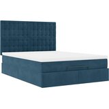  Ottoman krevet s madracima i LED diodama tamnoplavi 140x200 cm baršun | shoptok.hr