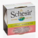 Schesir cat adult piletina & gambori brodet konzerva 70g hrana za mačke Cene