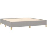  Box spring postelja z vzmetnico svetlo siva 200x200 cm blago, (20884442) | Shoptok.si