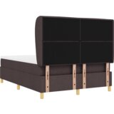  Box Spring Postelja z Vzmetnico Temno rjava 140x190 cm Tkanina, (22081235) | Shoptok.si