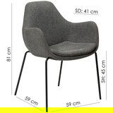 DAN-FORM Denmark Svetlo zelen fotelj iz tkanine bouclé Zimmer – | Shoptok.si