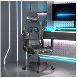  Gaming stol z oporo za noge črno in kamuflažno umetno usnje | Shoptok.si