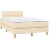  s oprugama i madracem krem 120 x 200 cm od tkanine | shoptok.hr