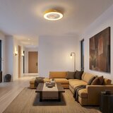  Brilagi - LED prigušiva svetiljka sa ventilatorom LED/38W/230V 50 cm zlatna/hrast + daljinski upravljač | Eponuda.com