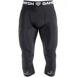 GAMEPATCH kompresijske 3/4 hlače z zaščito kolen, črne