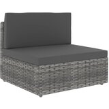 vidaXL Modularna srednja sofa od poliratana siva Cijene