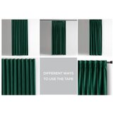 Restilo Temno zelena žametna zavesa za delno zatemnitev 140x270 cm Pleat – | Shoptok.si