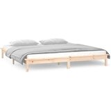 vidaXL LED posteljni okvir 160x200 cm trden les | Shoptok.si