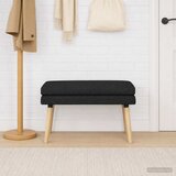  Klupa s dvostrukim slojem Crna 80 x 40 x 47 cm Tkanina | Eponuda.com