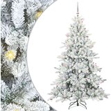  Umjetno božićno drvce s nogom Bijelo 210 cm PVC i čelik | shoptok.hr