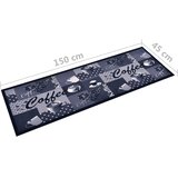  Kuhinjski tepih s uzorkom kave perivi plavi 45 x 150 cm | shoptok.hr