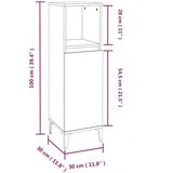  3-dijelni set kupaonskog namještaja siva boja betona drveni | shoptok.hr
