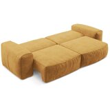 Makamii Senf žuta sklopiva sofa od šenila 275 cm Kuki – | shoptok.hr