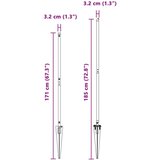  Stebri za ograjo s konico 52 kos Ø32 mm 140 cm Cinkano jeklo | Shoptok.si