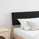 vidaXL Tapecirani uzglavlje Crna 180 cm Čvrsto borovo drvo | shoptok.hr