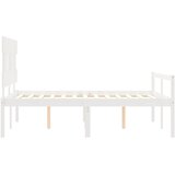  Krevet za starije s uzglavljem bijeli 120x200 cm masivnog drva | shoptok.hr