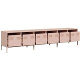 vidaXL TV ormarić ružičasti 202x39x43,5 cm hladno valjani čelik | shoptok.hr