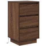 Noćni ormarić s LED svjetlima smeđi hrast 38x34x65 cm | shoptok.hr