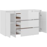 vidaXL Komoda s 3 ladice visoki sjaj bijela 120x41x75 cm od iverice | shoptok.hr