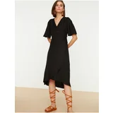 Trendyol Black Wrap Dress - Women