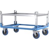 eurokraft pro transportni voziček za palete z natičnim okvirjem, nosilnost 1000 kg, modre barve | Shoptok.si