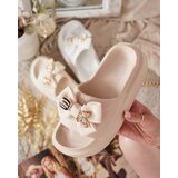 Resti Royalfashion Women's rubber flip-flops with decorative bow Apis Cene