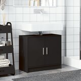 Ormarić za umivaonik crni 63 x 29 x 55 cm konstruirano drvo | shoptok.hr