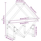  Stalak za drva bijeli 50x25x50 cm hladno valjani čelik | shoptok.hr