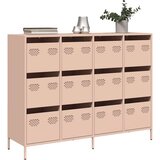 vidaXL Komoda roza 135x39x103,5 cm hladno valjano jeklo | Shoptok.si