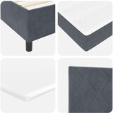 Box Postelja z vzmetnico z vzmetnico Temno siva 200 x 200 cm Žamet - - Siva - 99.64 - 200 x 200 cm - | Shoptok.si