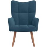  Stolica za opuštanje plava baršunasta | shoptok.hr