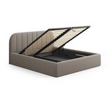 Windsor & Co Sofas Svetlo rjava oblazinjena zakonska postelja s prostorom za shranjevanje z letvenim dnom 180x200 cm Juno – | Shoptok.si