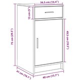 vidaXL set 3 so pb pohištvena garnitura sonoma hrast pohištvo | Shoptok.si