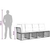 Zunanja garnitura za sedenje 6 pcs Črna in Temno siva Poliester, (5000270736) | Shoptok.si