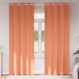 vidaXL Zavese z zavesami 2 pcs Terakota 260 x 140 cm Poliester | Shoptok.si