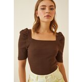  Blouse - Brown - Fitted Cene