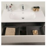 Hanah home Set kupaonskih ormarića s umivaonikom i ogledalom, 2 komada, krem | Eponuda.ba