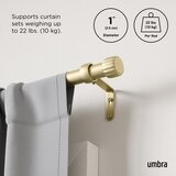 Umbra Jeklena karnisa z nastavljivo dolžino v mat zlati barvi 168 - 305 cm Cleo – | Shoptok.si