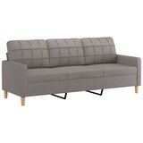  3-dijelni set sofa s jastucima smeđesivi od tkanine | shoptok.hr