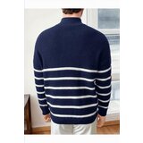 Dewberry 71766 Zippered Knit Mens Sweater-NAVY | Shoptok.si