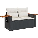  8-dijelni set vrtnih sofa od poliratana s jastucima crni | shoptok.hr
