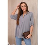 Kesi Blouse with a longer back grey Cijene