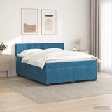  Krevet s box springom, madracem i LED-om Plava 200 x 200 cm | shoptok.hr