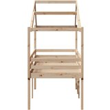 vidaXL Visoka postelja s streho 90x190 cm trdna borovina | Shoptok.si