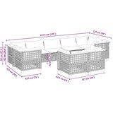  9-dijelni set vrtnih sofa od poliratana s jastucima sivi | shoptok.hr