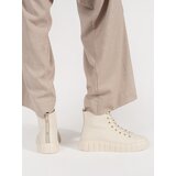 GOODIN Women's high sneakers light beige on a platform | Shoptok.si