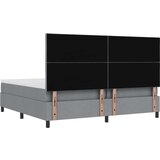 vidaXL Box Spring krevet s madracem i klupom svjetlosiva 200x200 cm tkanina | shoptok.hr