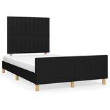  Okvir za krevet s uzglavljem crni 120 x 200 cm od tkanine | shoptok.hr