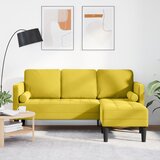 vidaXL Sofe Žuta Platno, drvene noge Standardna | shoptok.hr